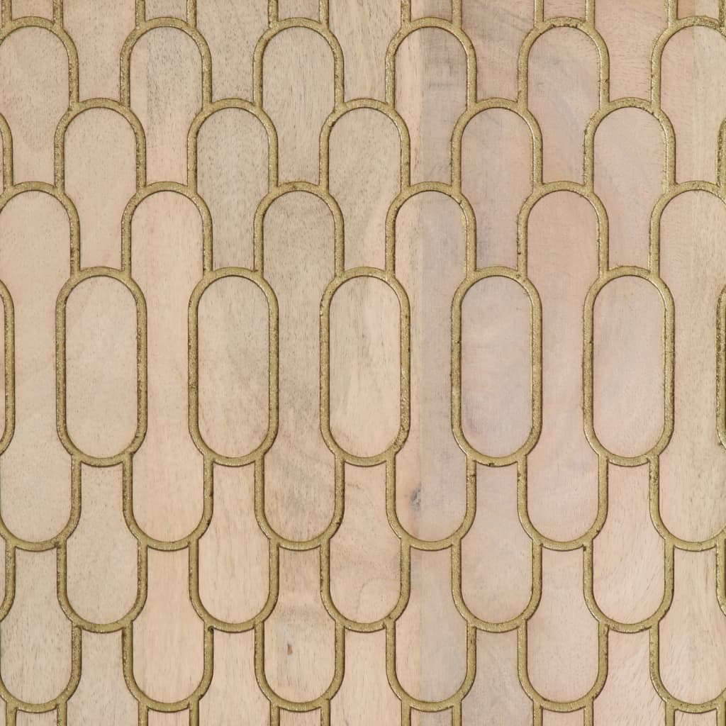 Koupelnová Nástěnná Skříňka 38 X 33 X 48 Cm Masivní Mangovník