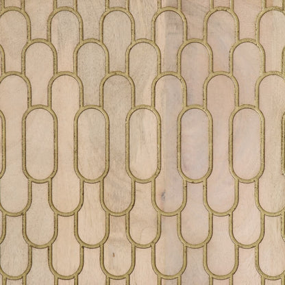 Koupelnová Nástěnná Skříňka 38 X 33 X 48 Cm Masivní Mangovník