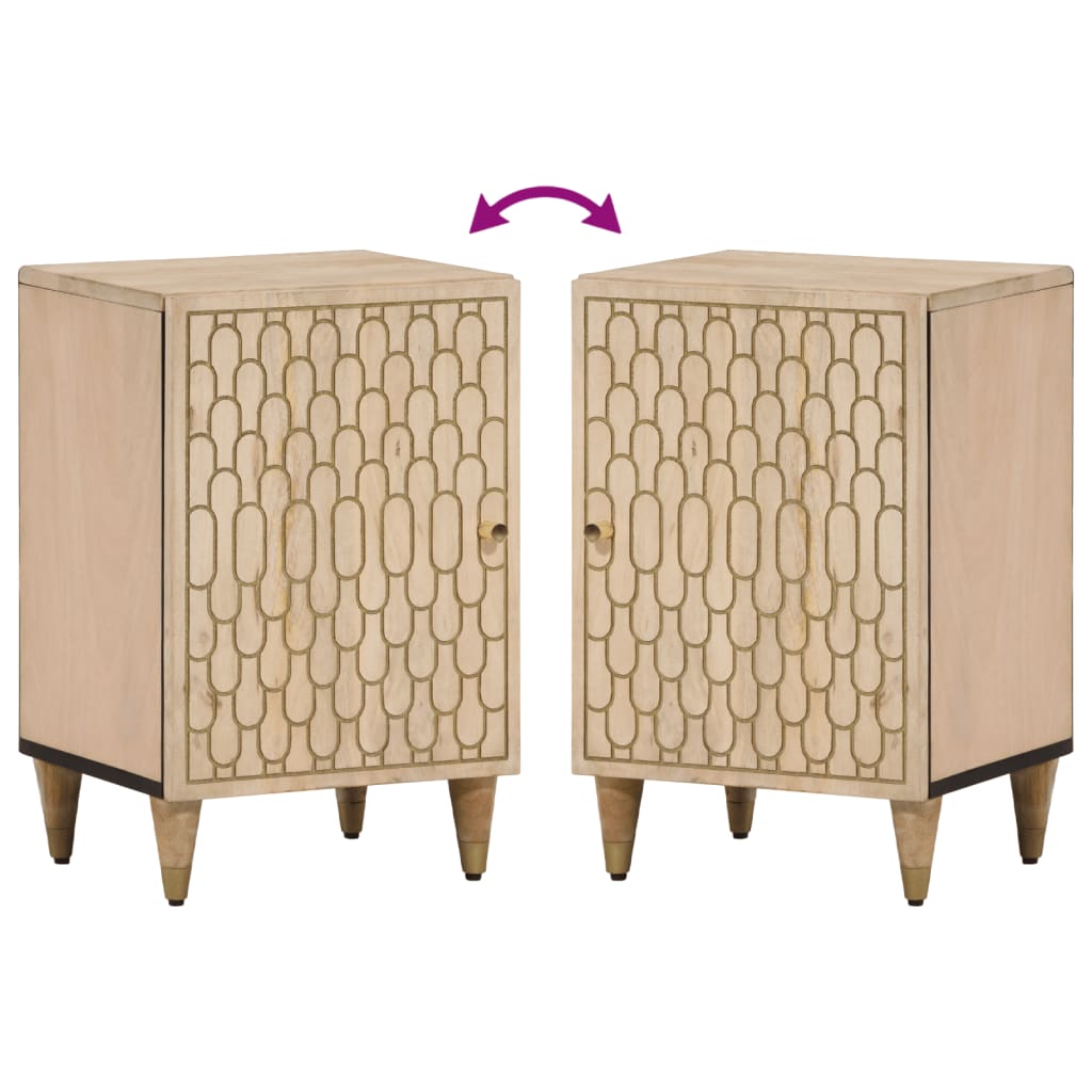 Koupelnová Skříňka 38 X 33 X 58 Cm Masivní Mangovníkové Dřevo