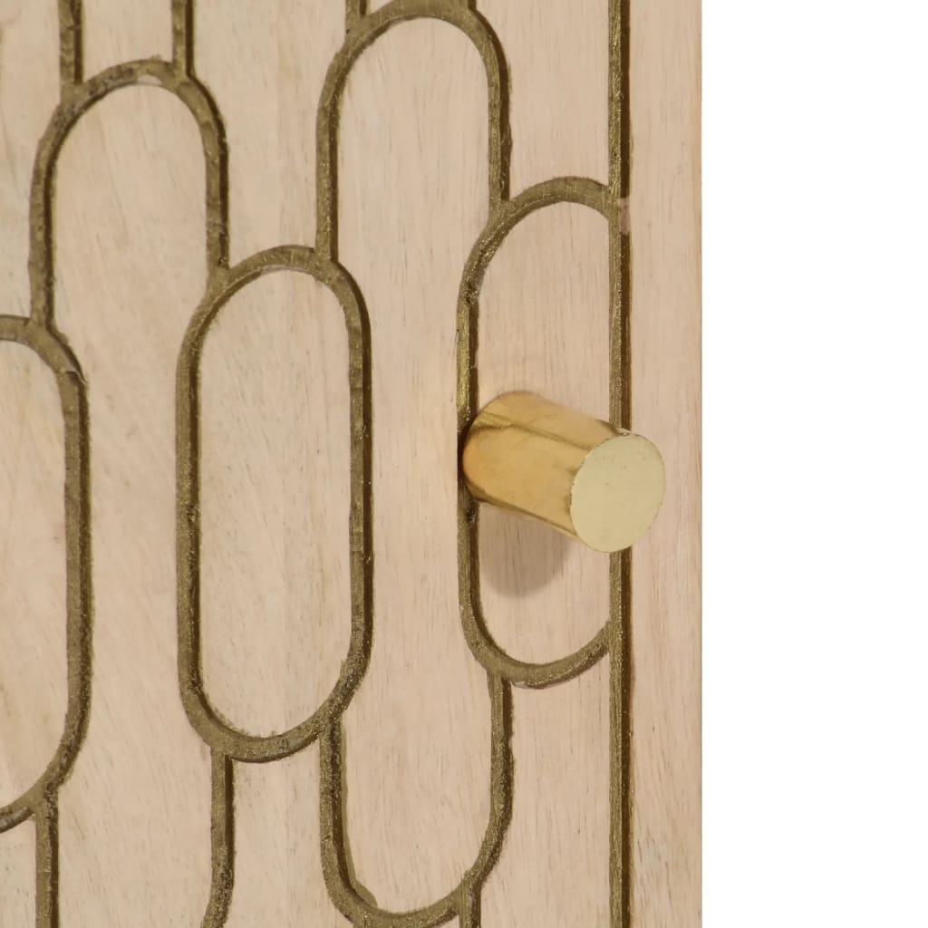 Koupelnová Skříňka 38 X 33 X 58 Cm Masivní Mangovníkové Dřevo