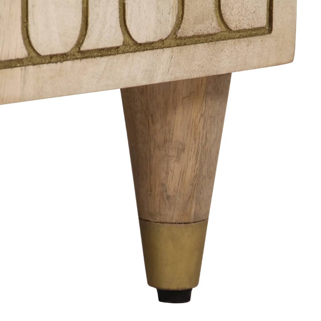 Koupelnová Skříňka 38 X 33 X 160 Cm Masivní Mangovníkové Dřevo