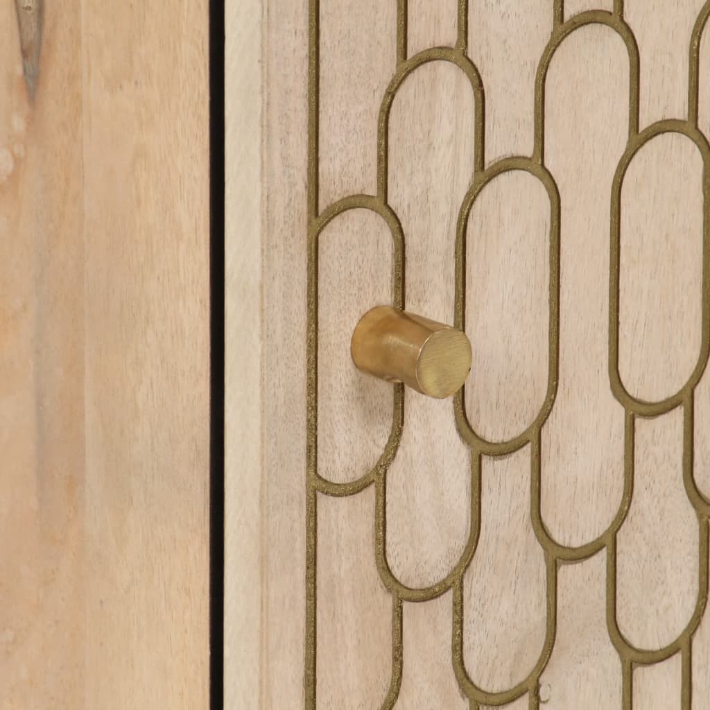 Koupelnová Skříňka 38 X 33 X 160 Cm Masivní Mangovníkové Dřevo