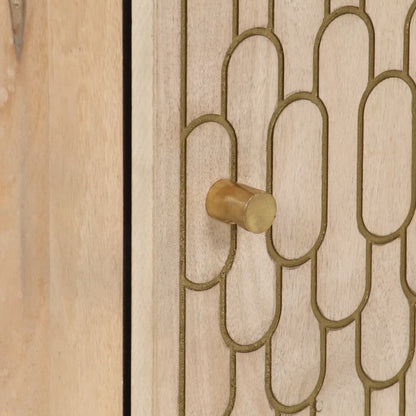 Koupelnová Skříňka 38 X 33 X 160 Cm Masivní Mangovníkové Dřevo