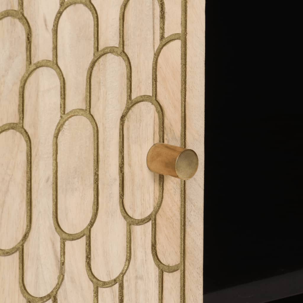 Odkládací Skříňka 90 X 33 X 75 Cm Masivní Mangovníkové Dřevo