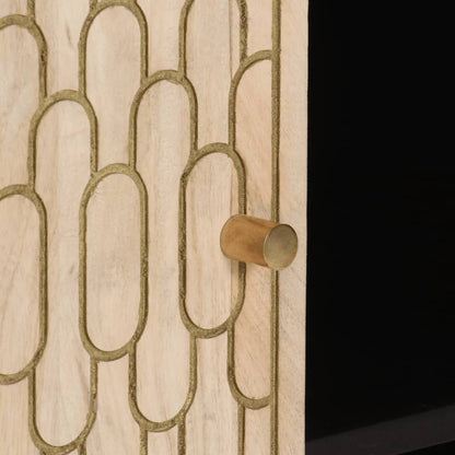 Odkládací Skříňka 90 X 33 X 75 Cm Masivní Mangovníkové Dřevo