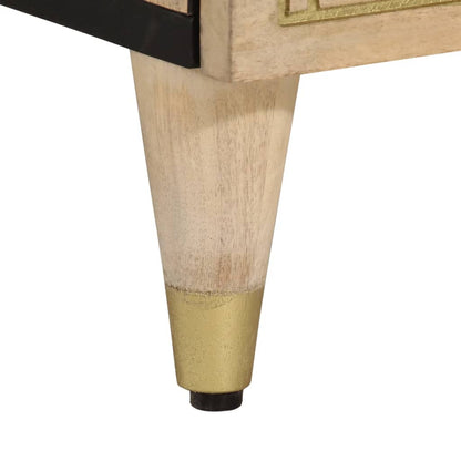 Odkládací Skříňka 90 X 33 X 75 Cm Masivní Mangovníkové Dřevo