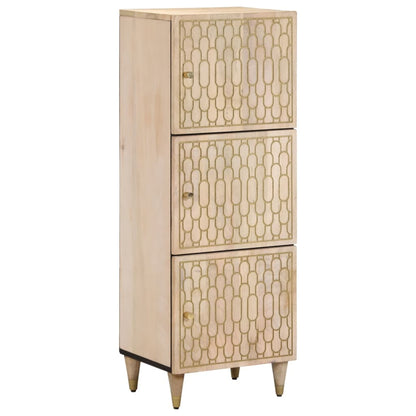 Skříň Highboard 40 X 33 X 110 Cm Masivní Mangovníkové Dřevo