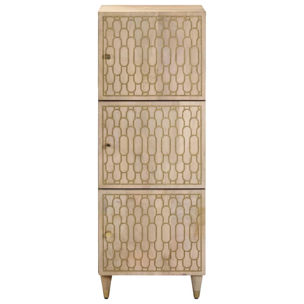 Skříň Highboard 40 X 33 X 110 Cm Masivní Mangovníkové Dřevo