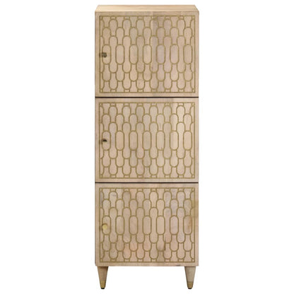 Skříň Highboard 40 X 33 X 110 Cm Masivní Mangovníkové Dřevo