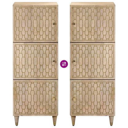 Skříň Highboard 40 X 33 X 110 Cm Masivní Mangovníkové Dřevo