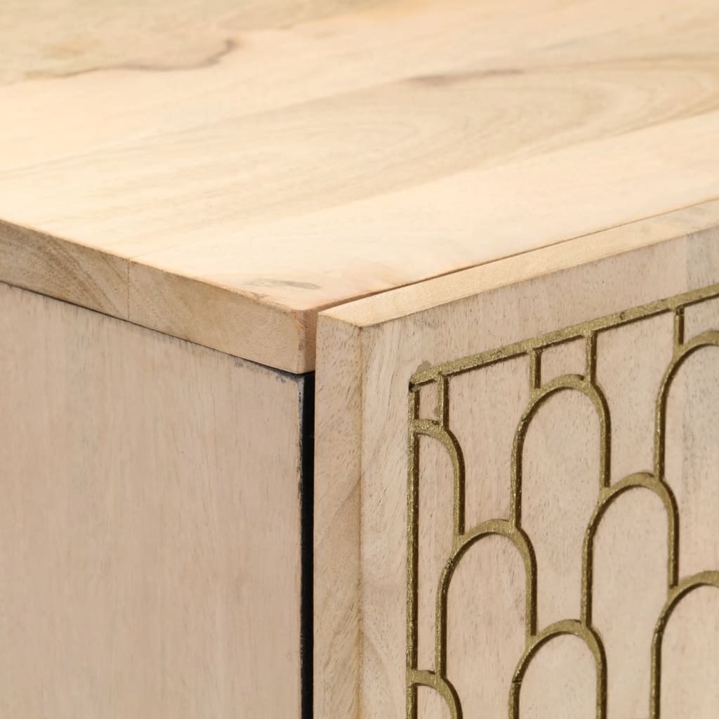 Skříň Highboard 40 X 33 X 110 Cm Masivní Mangovníkové Dřevo