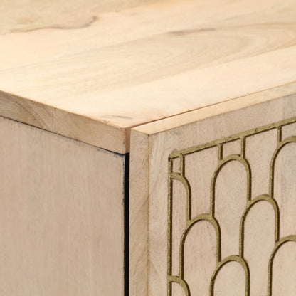 Skříň Highboard 40 X 33 X 110 Cm Masivní Mangovníkové Dřevo