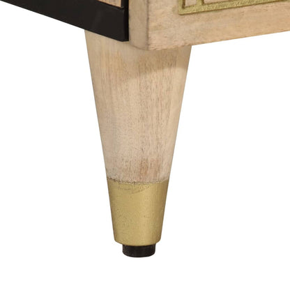 Skříň Highboard 40 X 33 X 110 Cm Masivní Mangovníkové Dřevo