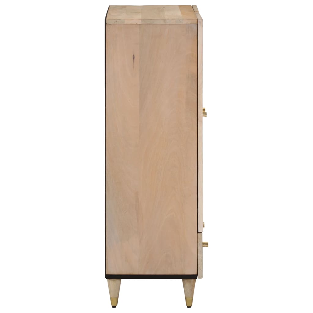 Skříň Highboard 60 X 33 X 100 Cm Masivní Mangovníkové Dřevo
