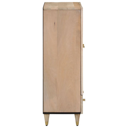 Skříň Highboard 60 X 33 X 100 Cm Masivní Mangovníkové Dřevo