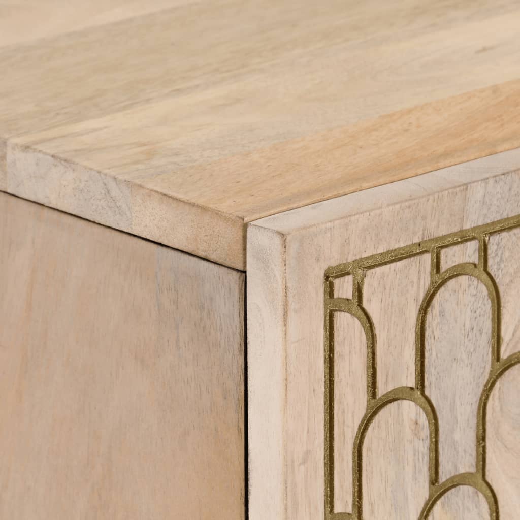 Skříň Highboard 60 X 33 X 100 Cm Masivní Mangovníkové Dřevo
