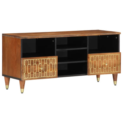 Tv Skříňka 100 X 33 X 46 Cm Masivní Mangovníkové Dřevo