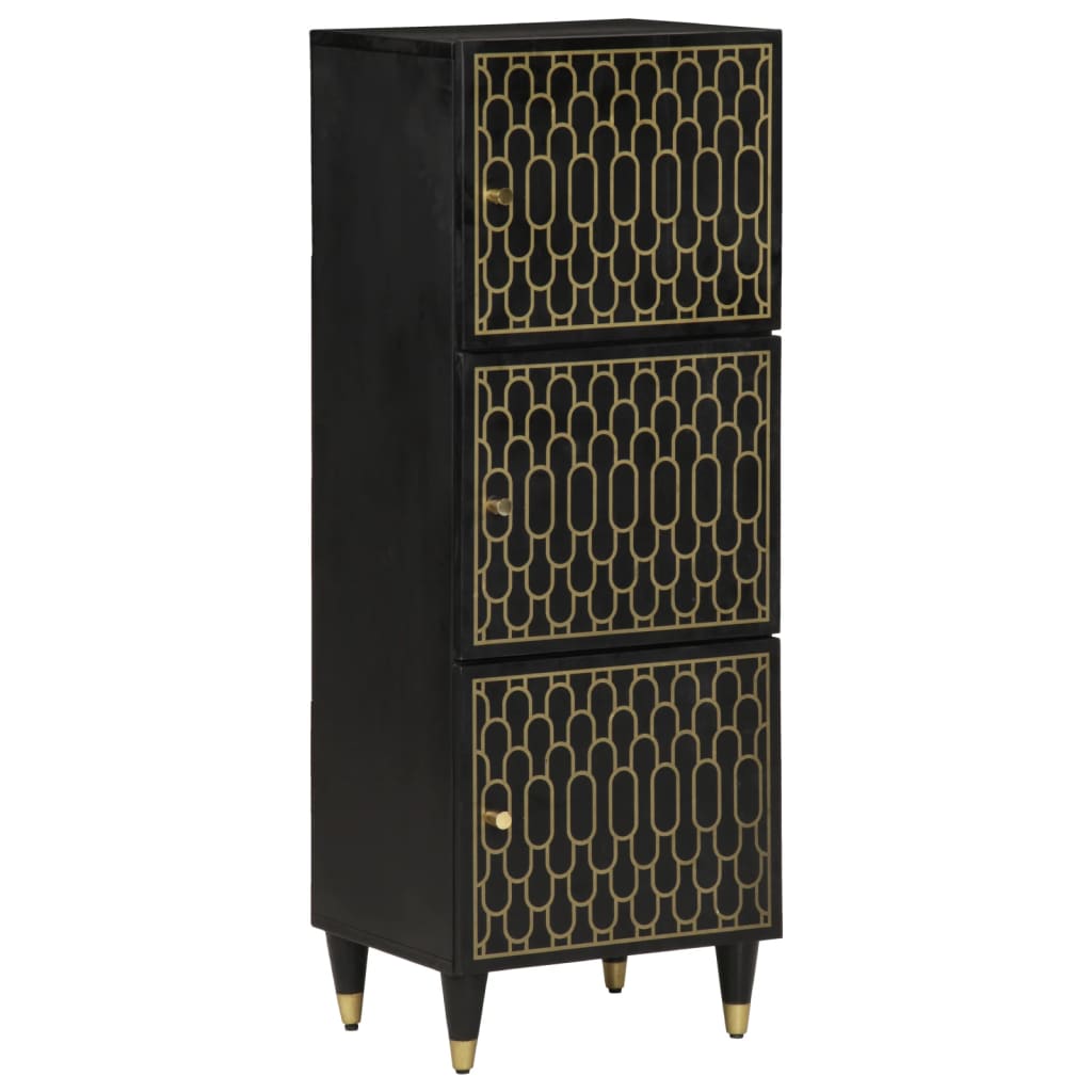 Skříň Highboard 40 X 33 X 110 Cm Masivní Mangovníkové Dřevo