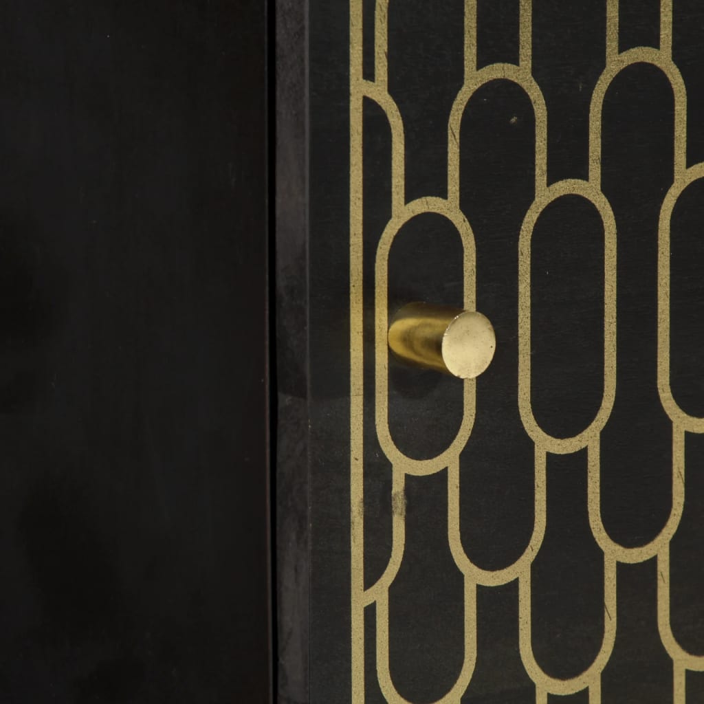 Skříň Highboard 40 X 33 X 110 Cm Masivní Mangovníkové Dřevo