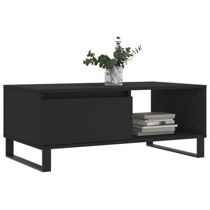 Konferenční Stolek Černý 90X50X36,5 Cm Kompozitní Dřevo