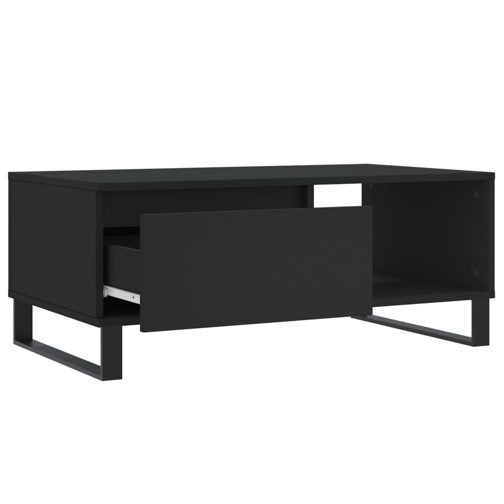 Konferenční Stolek Černý 90X50X36,5 Cm Kompozitní Dřevo