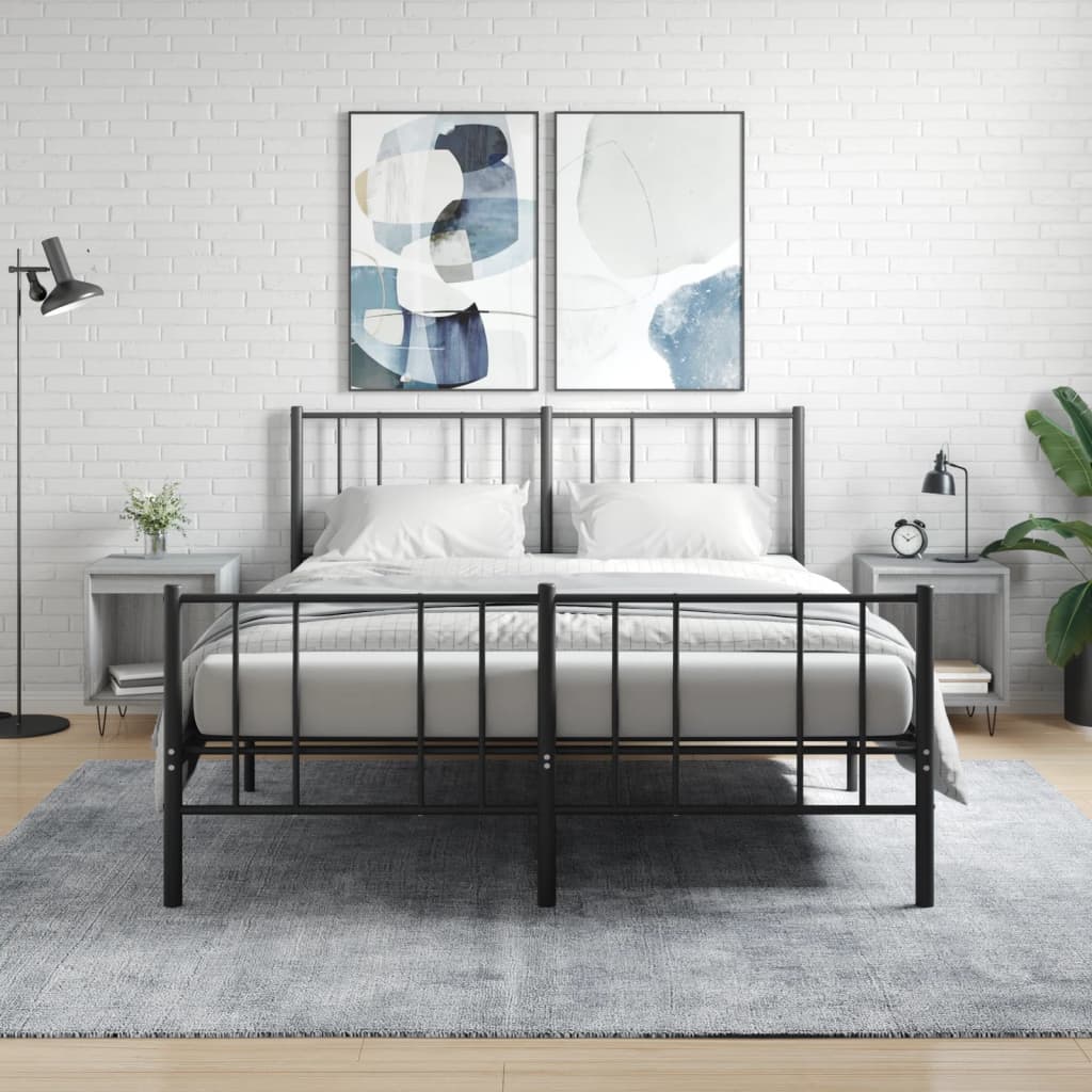 Noční Stolky 2 Ks Šedé Sonoma 40 X 35 X 50 Cm Kompozitní Dřevo