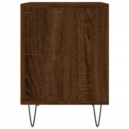 Noční Stolek Hnědý Dub 40 X 35 X 50 Cm Kompozitní Dřevo