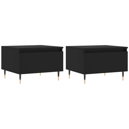 Konferenční Stolky 2 Ks Černé 50 X 46 X 35 Cm Kompozitní Dřevo