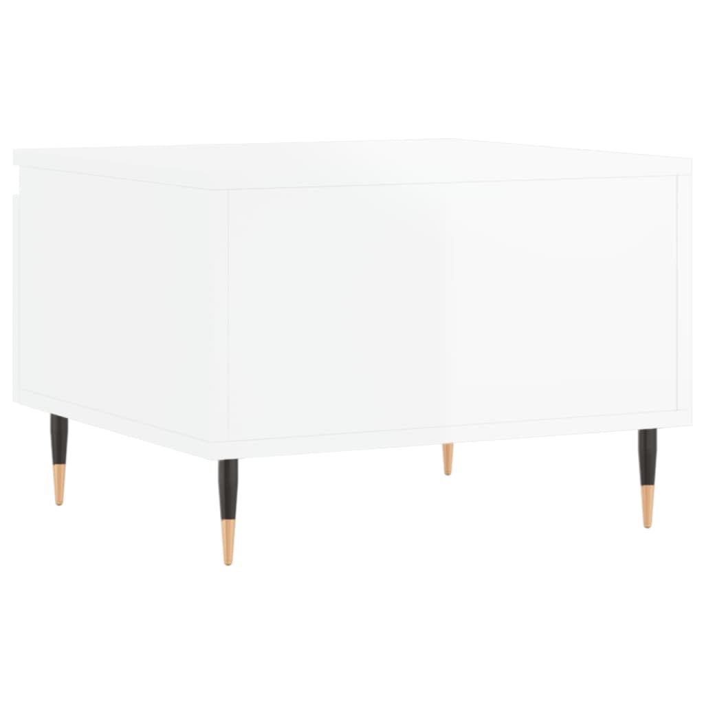 Konferenční Stolky 2 Ks Lesklé Bílé 50X46X35Cm Kompozitní Dřevo