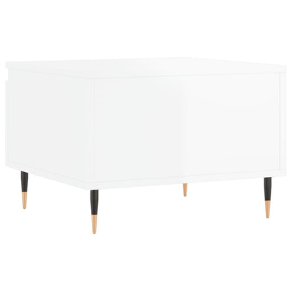 Konferenční Stolky 2 Ks Lesklé Bílé 50X46X35Cm Kompozitní Dřevo