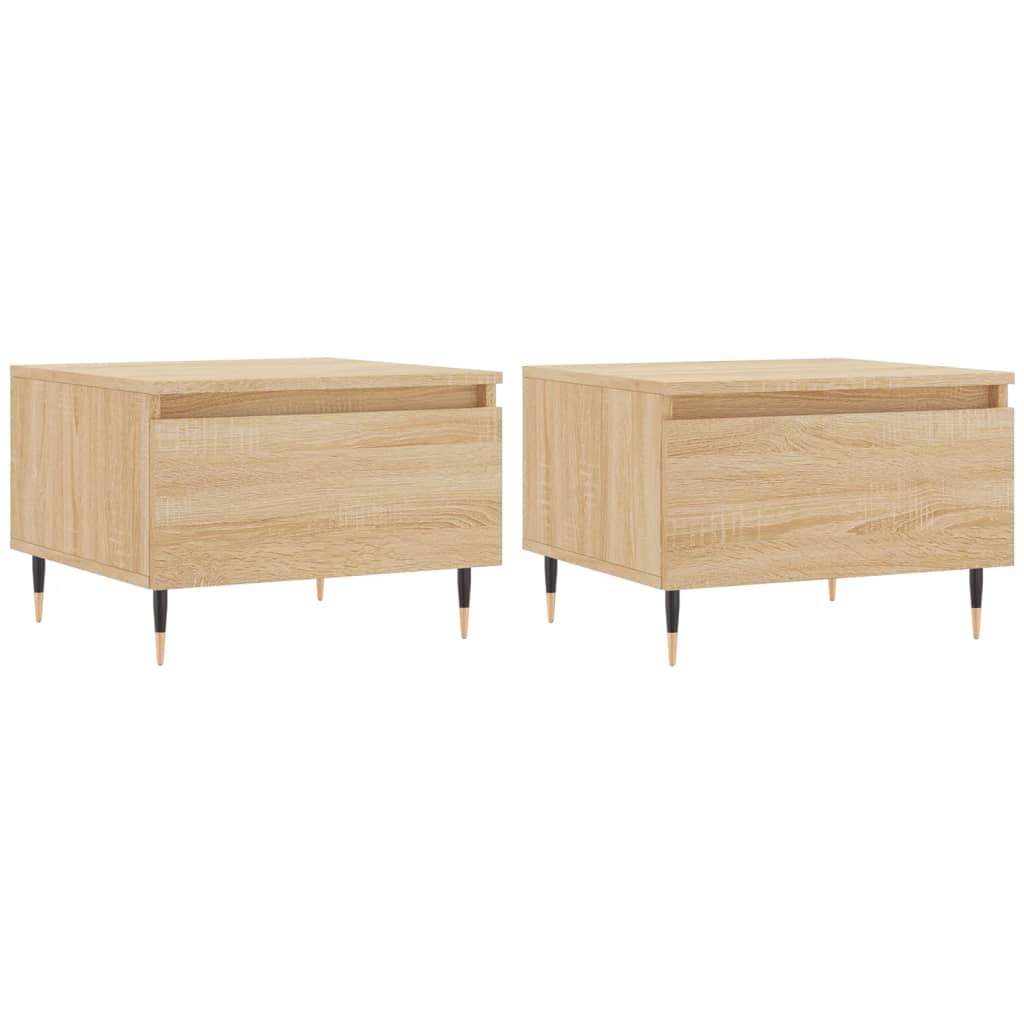 Konferenční Stolky 2 Ks Dub Sonoma 50X46X35 Cm Kompozitní Dřevo