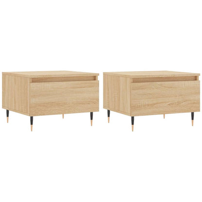 Konferenční Stolky 2 Ks Dub Sonoma 50X46X35 Cm Kompozitní Dřevo