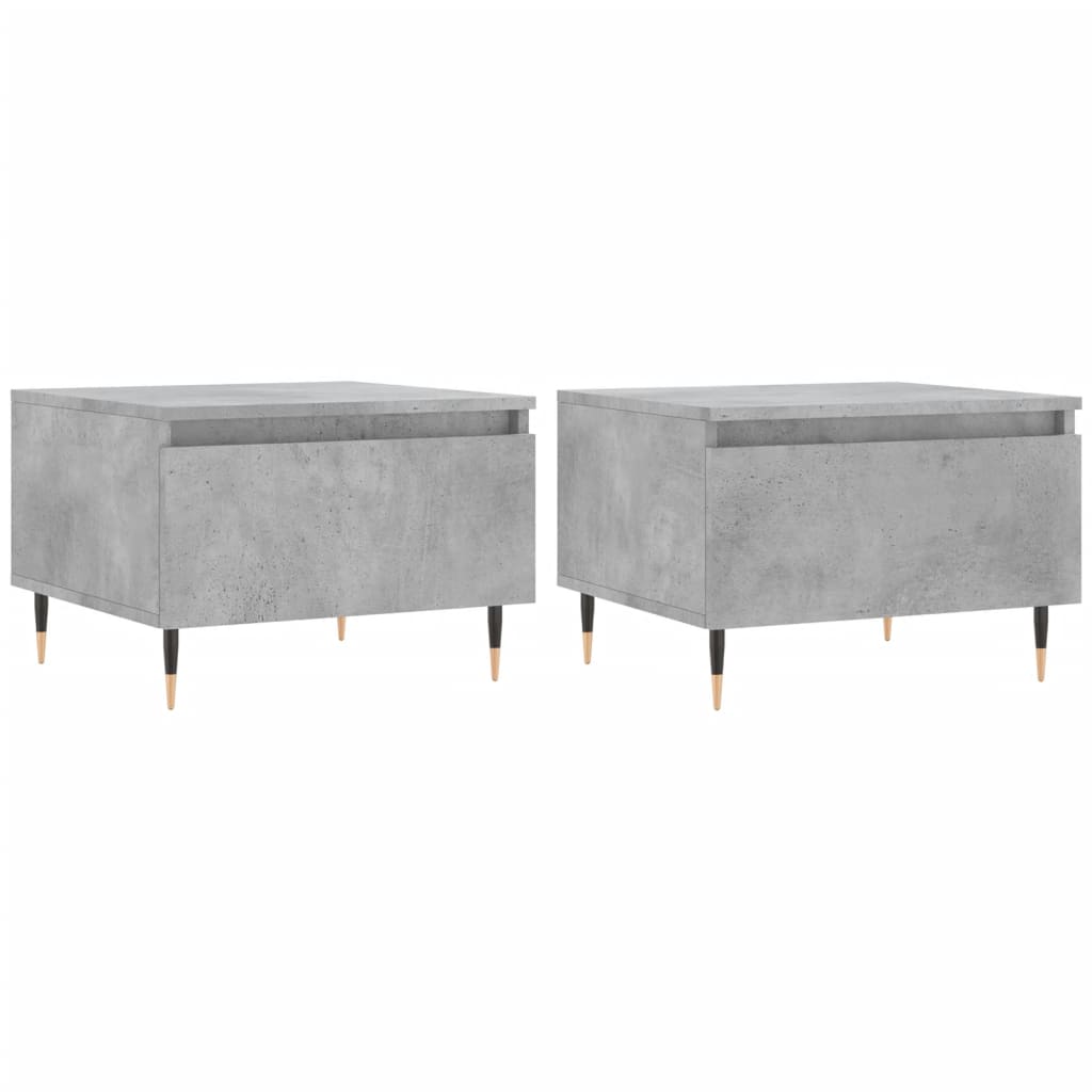 Konferenční Stolky 2 Ks Betonově Šedé 50 X 46 X 35 Cm Kompozit