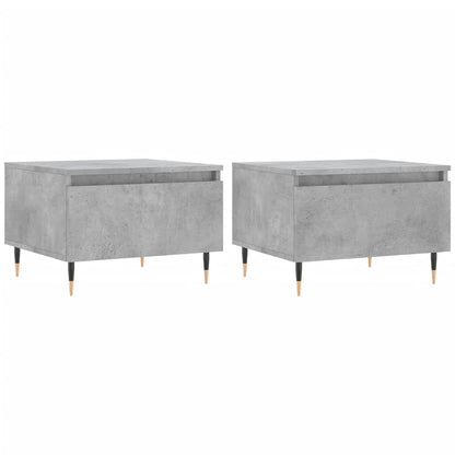 Konferenční Stolky 2 Ks Betonově Šedé 50 X 46 X 35 Cm Kompozit