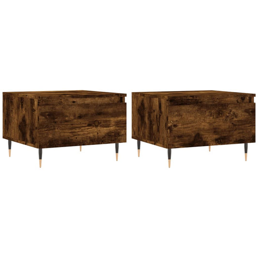 Konferenční Stolky 2 Ks Kouřový Dub 50X46X35Cm Kompozitní Dřevo