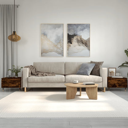 Konferenční Stolky 2 Ks Kouřový Dub 50X46X35Cm Kompozitní Dřevo