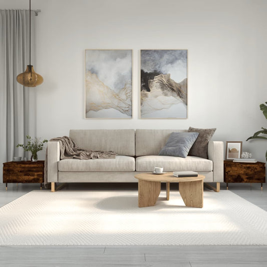 Konferenční Stolky 2 Ks Kouřový Dub 50X46X35Cm Kompozitní Dřevo