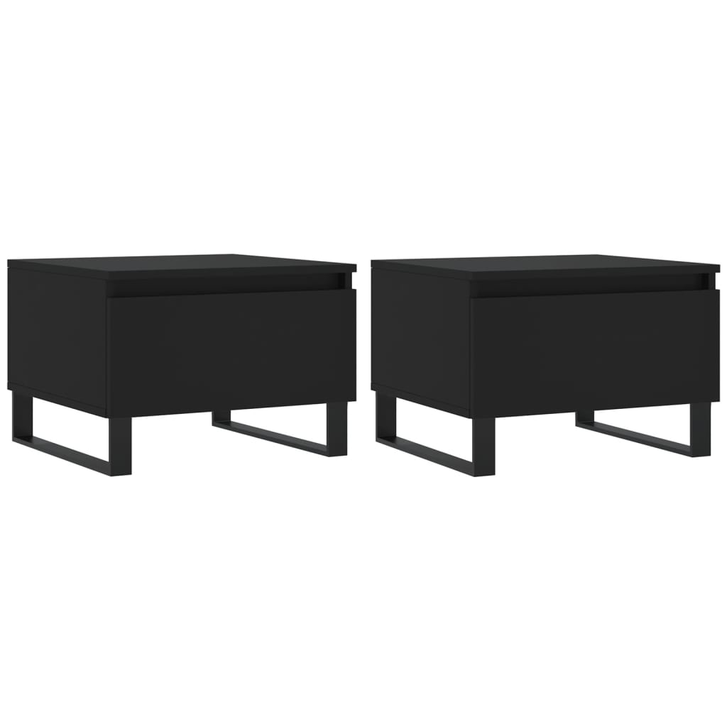 Konferenční Stolky 2 Ks Černé 50 X 46 X 35 Cm Kompozitní Dřevo