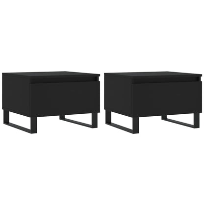 Konferenční Stolky 2 Ks Černé 50 X 46 X 35 Cm Kompozitní Dřevo