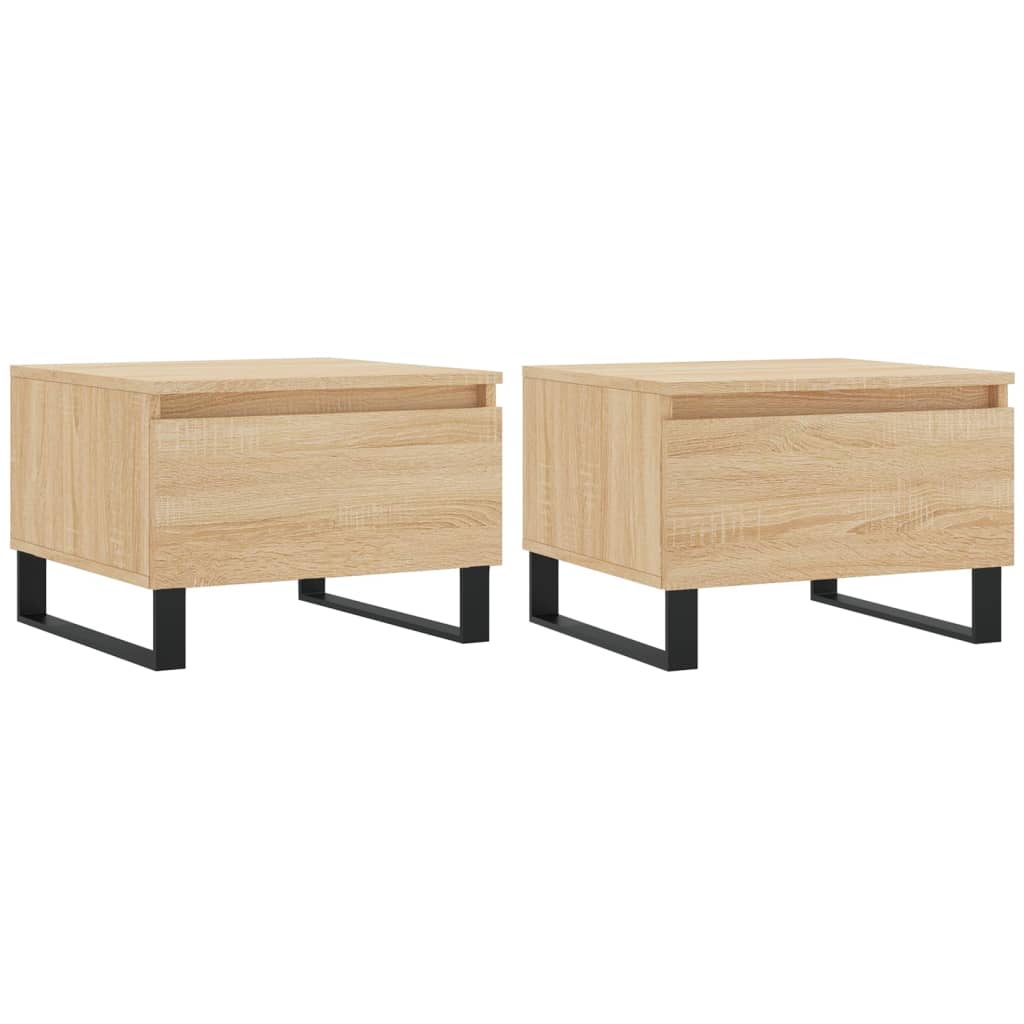 Konferenční Stolky 2 Ks Dub Sonoma 50X46X35 Cm Kompozitní Dřevo
