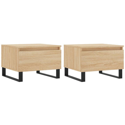 Konferenční Stolky 2 Ks Dub Sonoma 50X46X35 Cm Kompozitní Dřevo