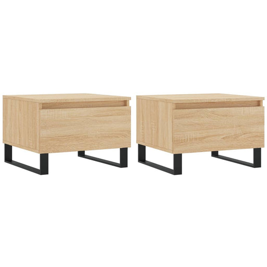 Konferenční Stolky 2 Ks Dub Sonoma 50X46X35 Cm Kompozitní Dřevo