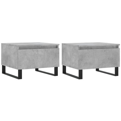 Konferenční Stolky 2 Ks Betonově Šedé 50 X 46 X 35 Cm Kompozit