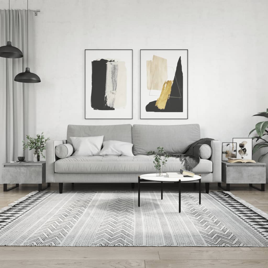 Konferenční Stolky 2 Ks Betonově Šedé 50 X 46 X 35 Cm Kompozit