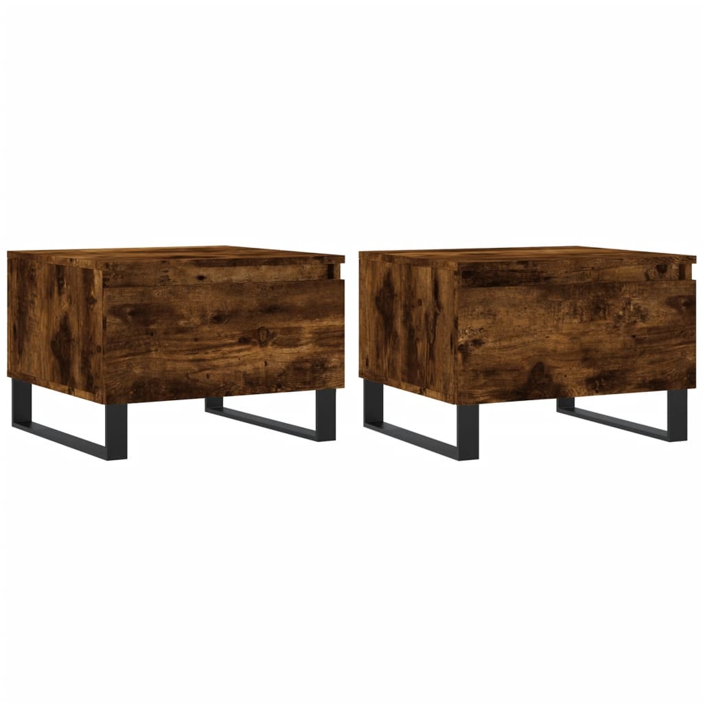 Konferenční Stolky 2 Ks Kouřový Dub 50X46X35Cm Kompozitní Dřevo