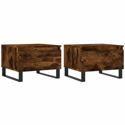 Konferenční Stolky 2 Ks Kouřový Dub 50X46X35Cm Kompozitní Dřevo