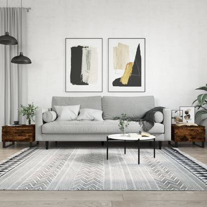 Konferenční Stolky 2 Ks Kouřový Dub 50X46X35Cm Kompozitní Dřevo
