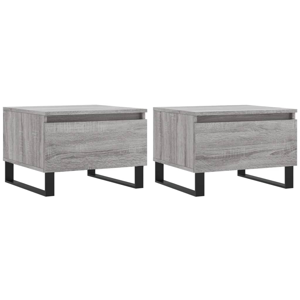 Konferenční Stolky 2 Ks Šedé Sonoma 50X46X35Cm Kompozitní Dřevo