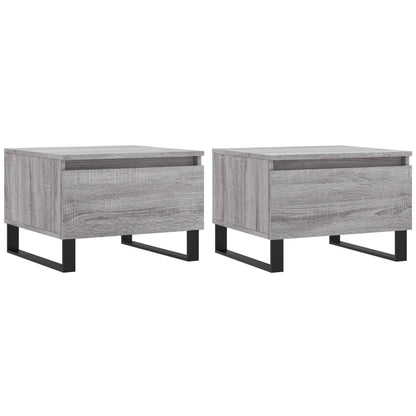 Konferenční Stolky 2 Ks Šedé Sonoma 50X46X35Cm Kompozitní Dřevo
