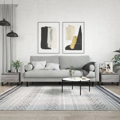Konferenční Stolky 2 Ks Šedé Sonoma 50X46X35Cm Kompozitní Dřevo